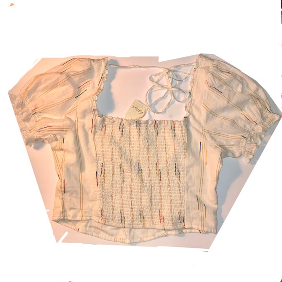 NWT Free People Seratonin Corset Top Ivory (size L) - Picture 5 of 13